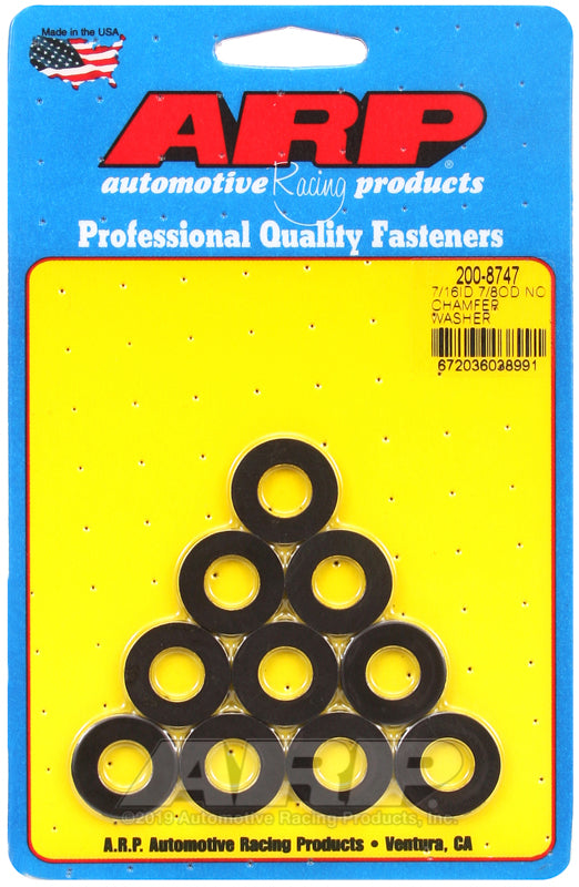 ARP 200-8747 7/16 ID 7/8 OD Black Washers (10 pack)