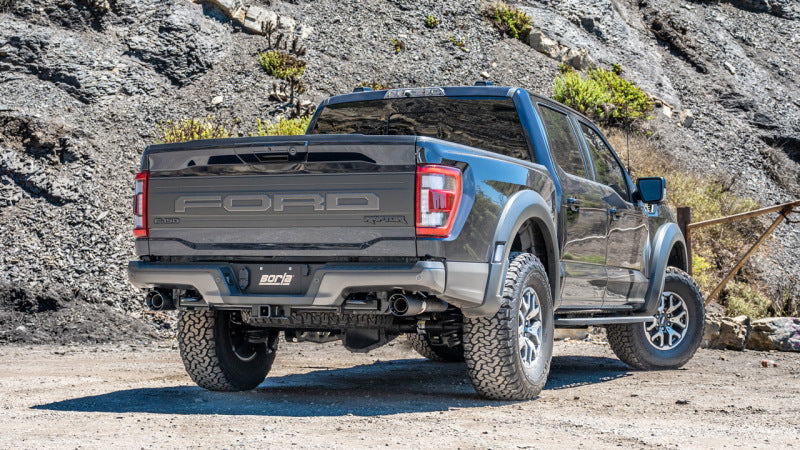 Borla 60727CFBA 21-23 Ford Raptor 3in Tail Pipe Kit 4.5in Tip - Carbon Fiber Black Anodized - #60727CFBA