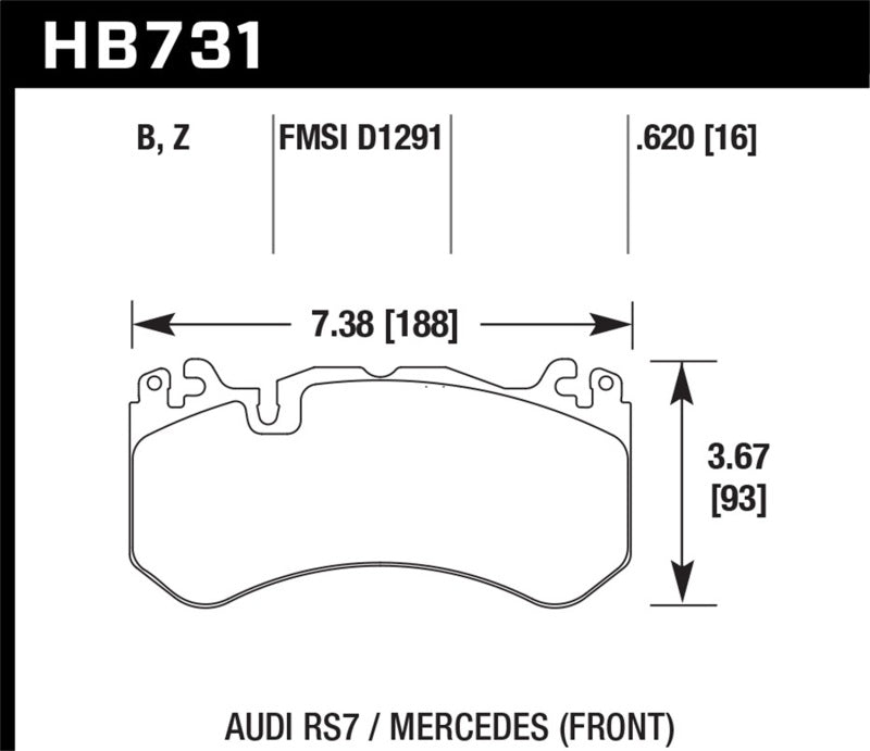 Hawk Performance HB731Z.620 Performance Ceramic Street Brake Pads