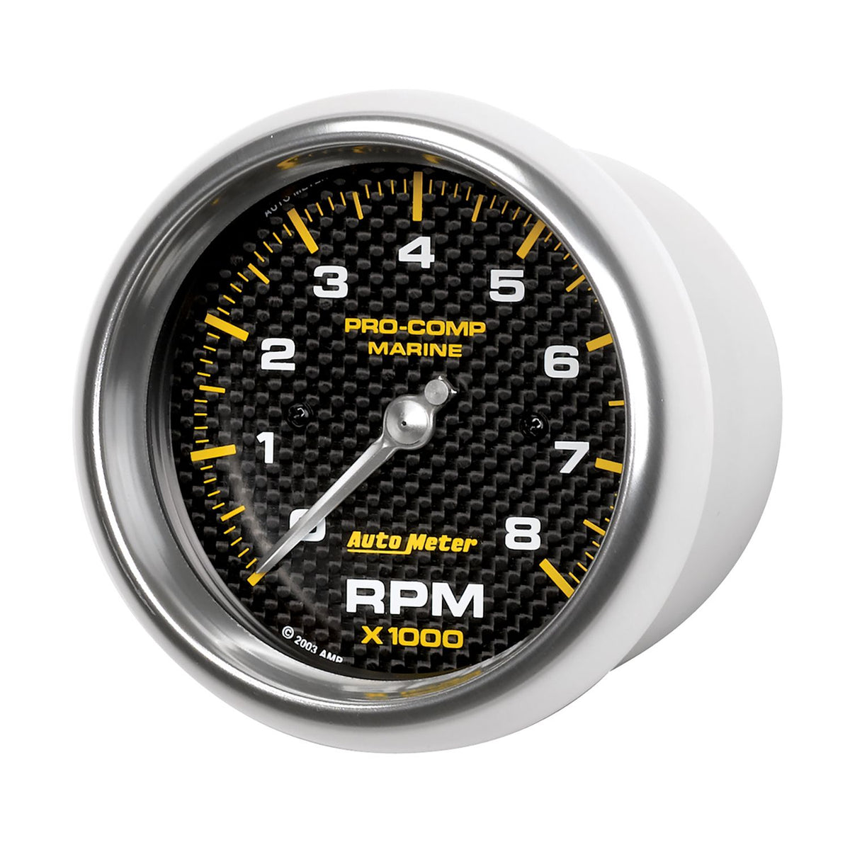 AutoMeter 200779-40 Marine Carbon Fiber 3-3/8in 8K RPM In-Dash Tachometer