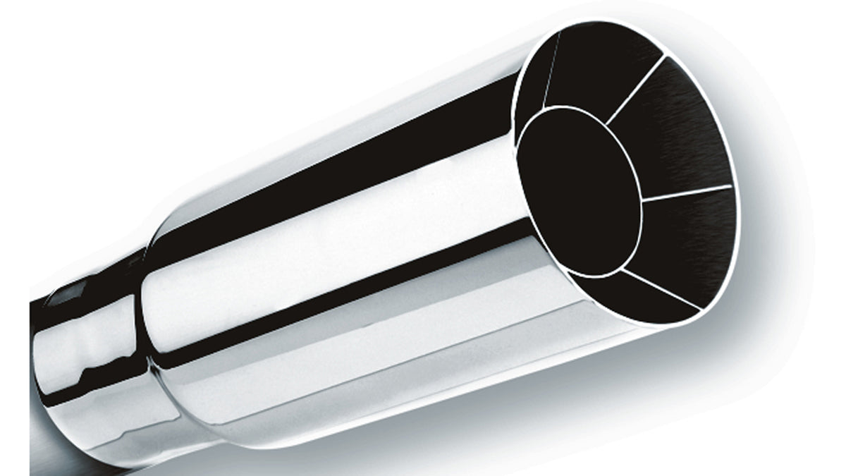 Borla 20104 Polished Exhaust Tip Single Round Intercooled (2.5 in Inlet, 2.5 in Outlet)