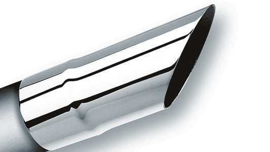Borla 20106 Polished Exhaust Tip Single Round Angle-Cut (2.25 in Inlet, 2.25 in Outlet)