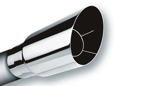 Borla 20122 Polished Exhaust Tip Single Round Angle-Cut (3 in Inlet, 3.5 in Outlet)