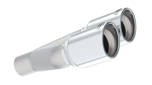 Borla 20143 Polished Exhaust Tip Dual Round Rolled Angle-Cut (2 in Inlet, 3 in Outlet)