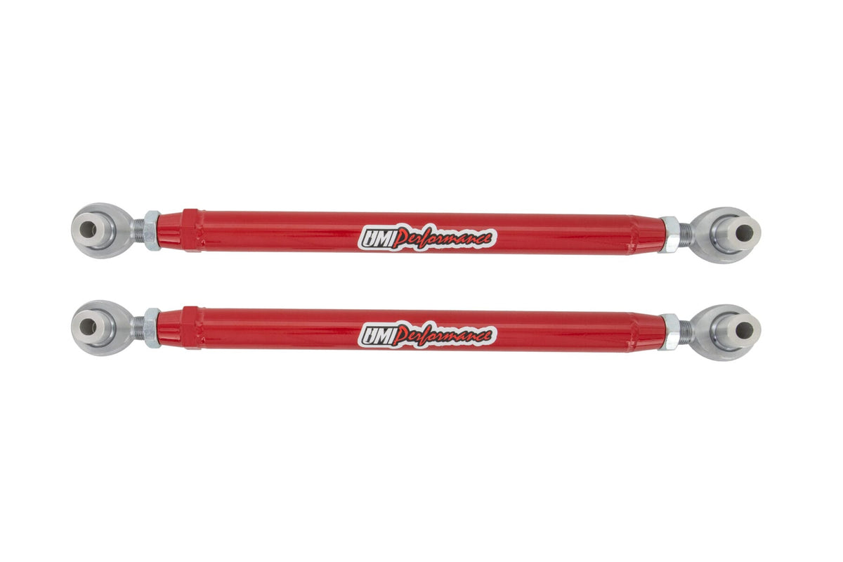 UMI Performance 2017-R Adjustable Lower Control Arms Rod Ends Red