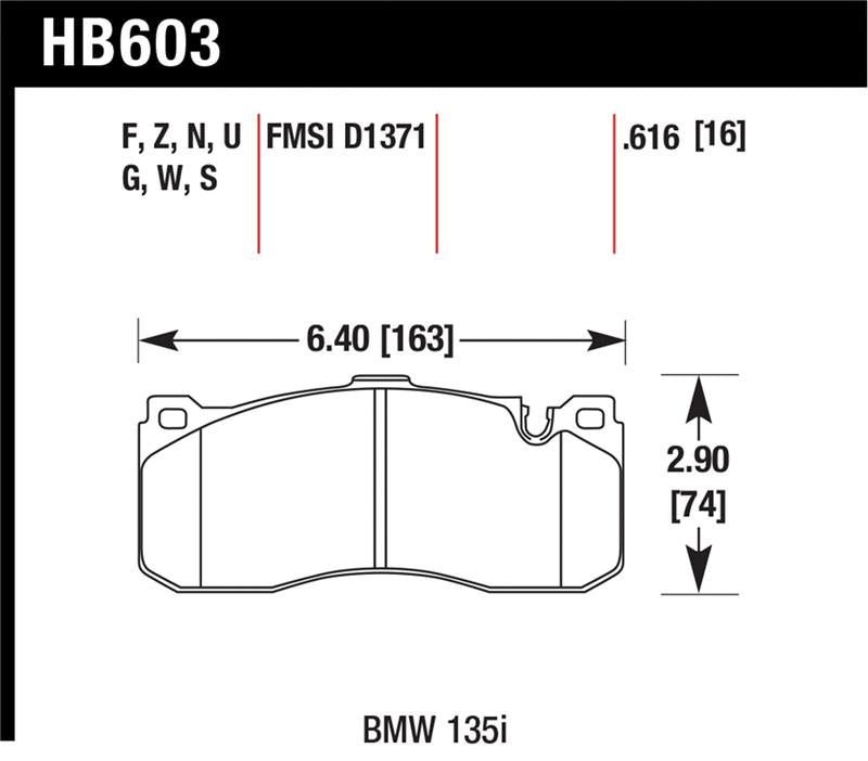 Hawk Performance HB603F.616 HPS Performance Street Brake Pads