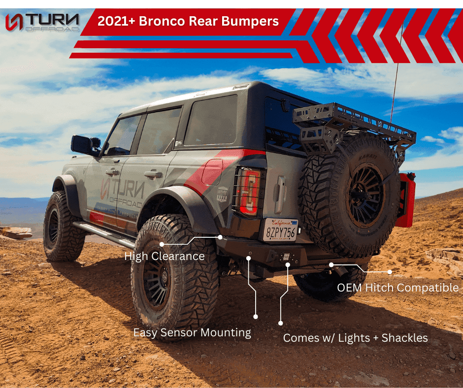 Turn Offroad RB1-M1 for 2021+ Ford Bronco Rear Bumper