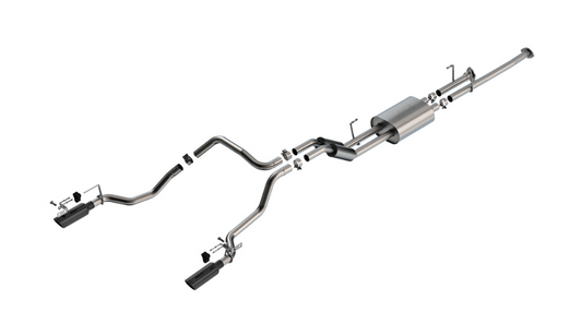 Borla 141027BC 14-21 Toyota Tundra 4.6L/5.7L S-Type Cat Back Exhaust - 4in Black Chrome Tips - #141027BC