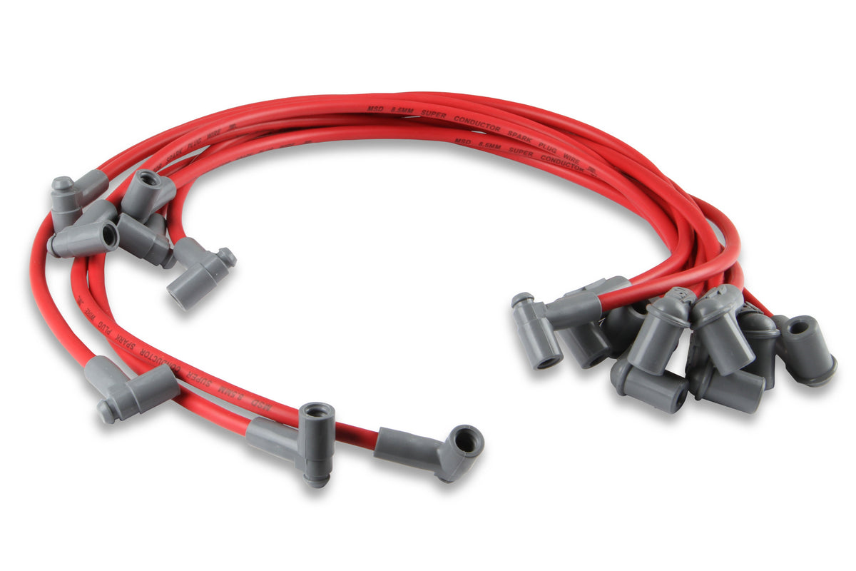 MSD 31359 Super Conductor Spark Plug Wire Set, Small Block for Chevy 350 HEI