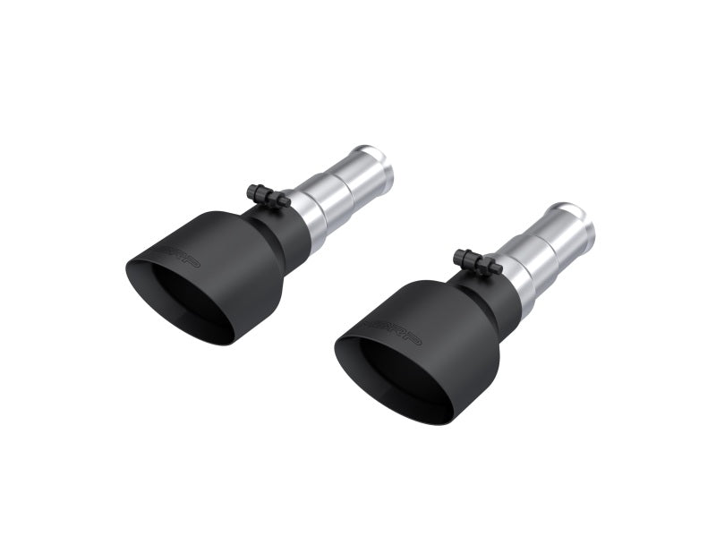 MBRP 1500 5.7L Hemi 3in Inlet 5in OD Dual-Wall T304 BLK Tips - Pairs
