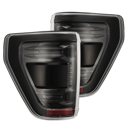 AlphaRex 653060 21-23 Ford F-150 LUXX LED Taillights - Alpha-Black with BLIS