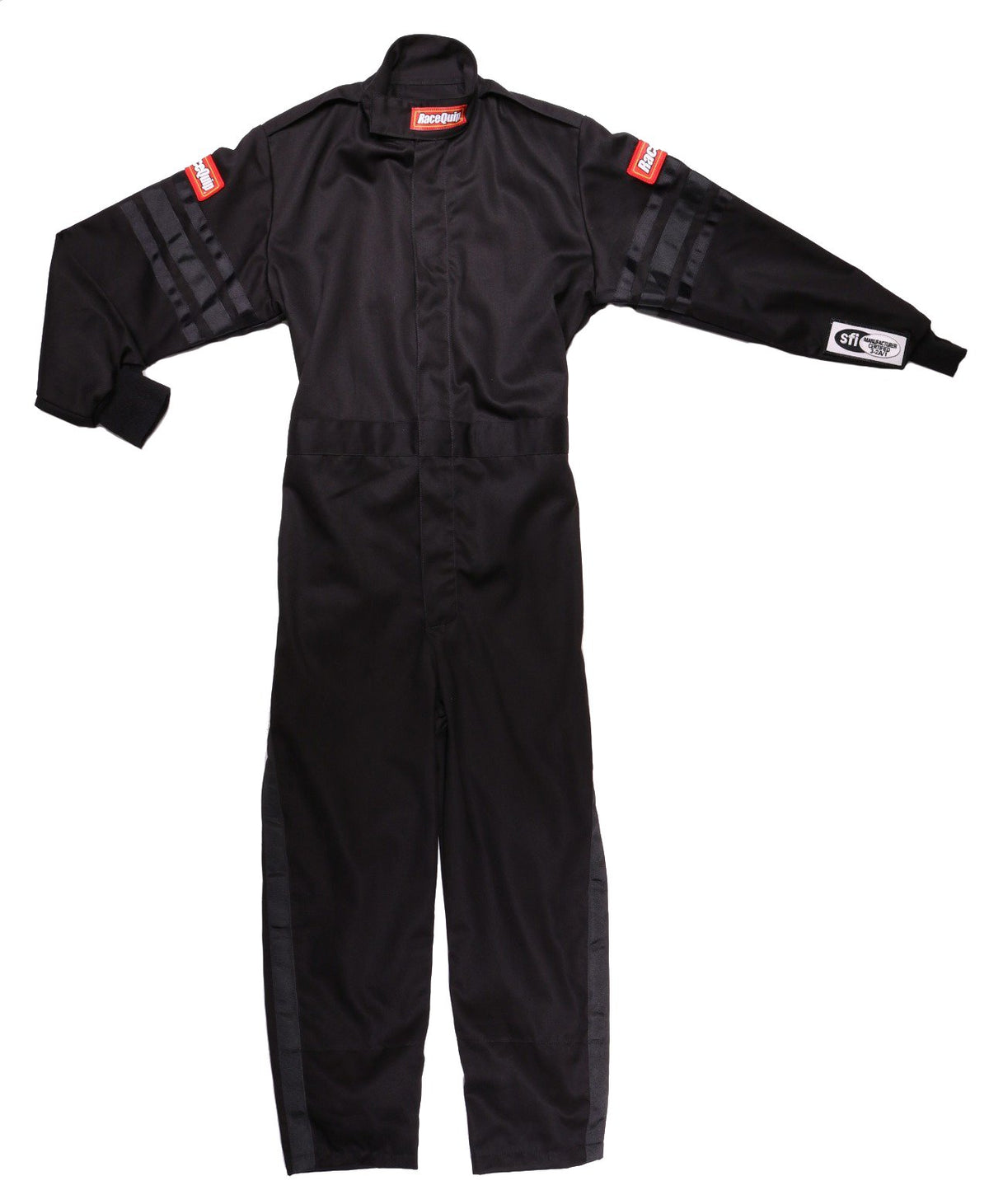 RaceQuip 1959995 Black Trim SFI-1 Junior Suit - Kids Large