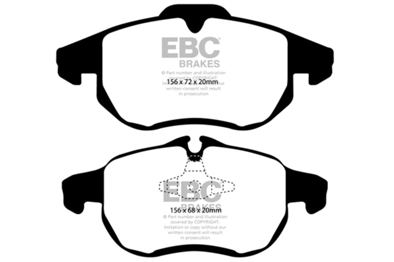 EBC 03 Saab 9-3 2.0 Turbo (Arc) Yellowstuff Front Brake Pads DP41414R