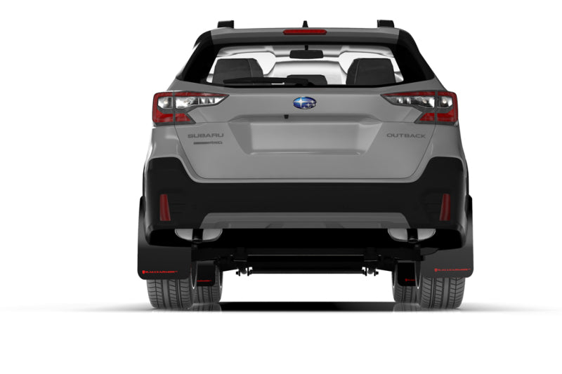Rally Armor UR Mud Flaps - 2020-2025 Subaru Outback - Black/Blue Logo - #MF66-UR-BLK/BL