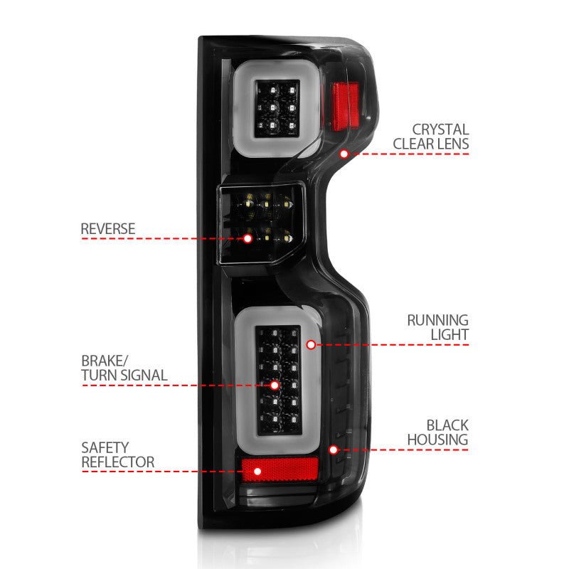 ANZO 2019-2026 Chevrolet Silverado 1500 LED Taillights