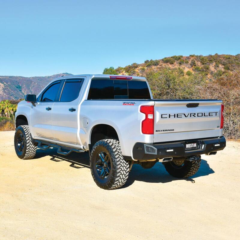 Westin 58-421215 Pro-Series Rear Bumper for 2019-2026 Chevrolet Silverado / GMC Sierra Textured Black