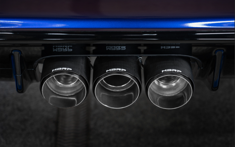 MBRP Civic Type R 3in Cat-Back Exhaust Triple Center Outlet with Carbon