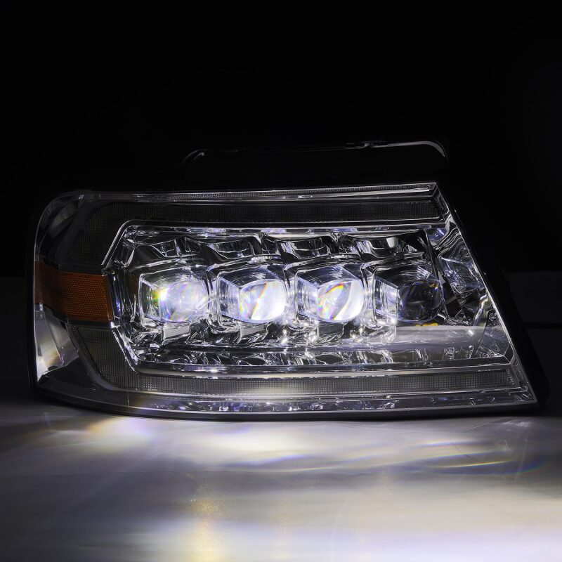 AlphaRex 880129 04-08 Ford F150 / 06-08 Lincoln Mark LT NOVA LED Projector Headlights Chrome w/Activation Light/Sequential