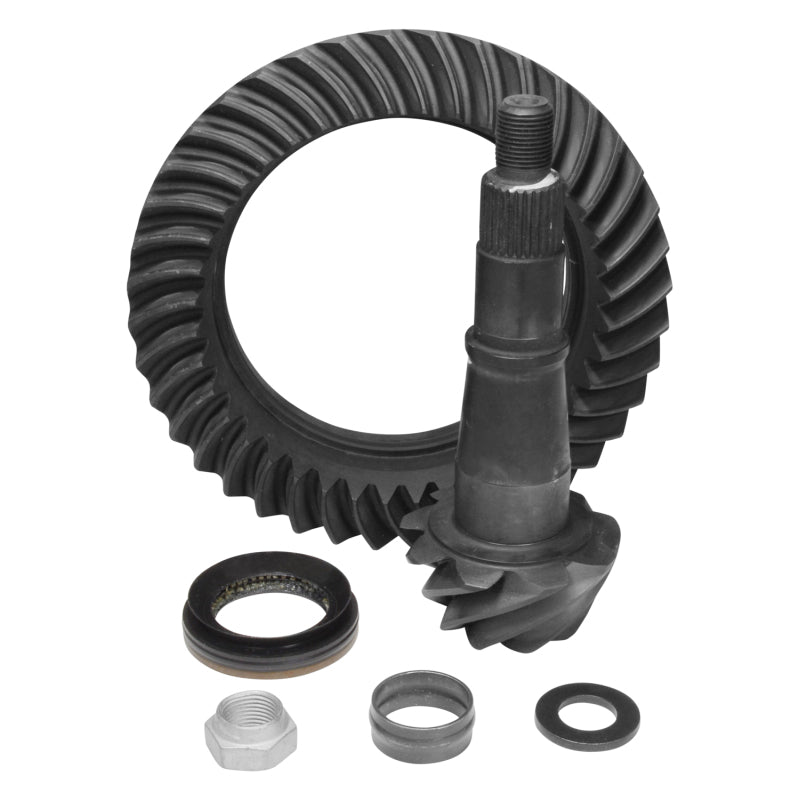 Yukon Gear & Axle YG C9.25R-444R-14 Reverse Ring & Pinion with 4:44 Gear Ratio for Dodge RAM 9.25in - with Solid Front