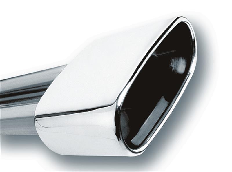 Borla 20244 2.5in Inlet 6.69in x 3in Rectangular Rolled Angle Cut Single Inlet x 5.63in Long Exhaust Tip - #20244