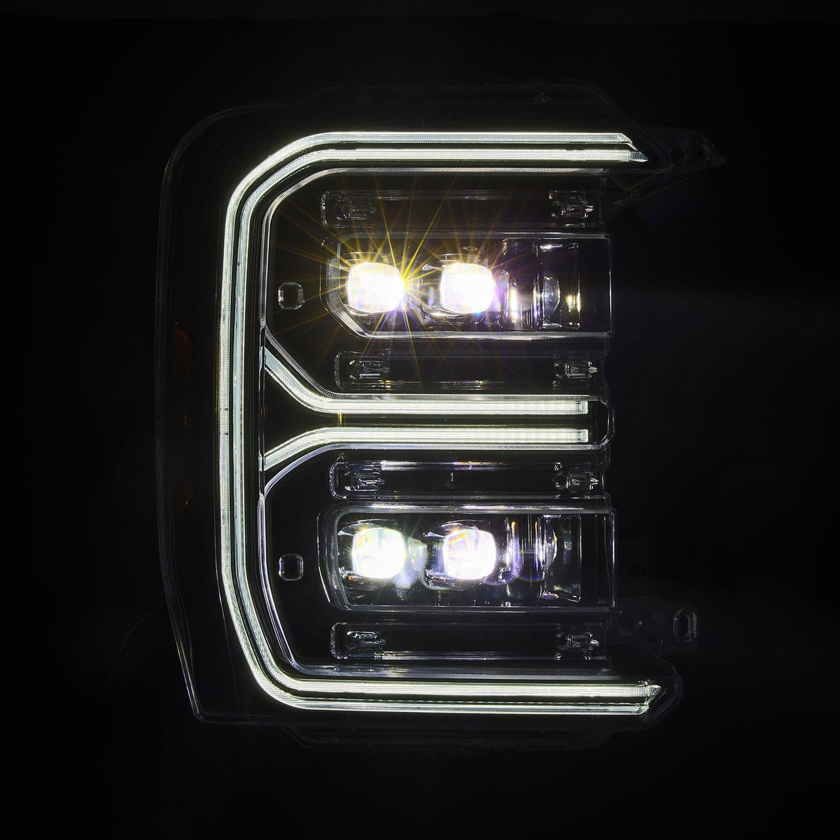 AlphaRex 880894 23-26 Ford F-250 SD NOVA LED Projector Headlights Alpha Black w/Activation Light/Sequential Signal/Switchback