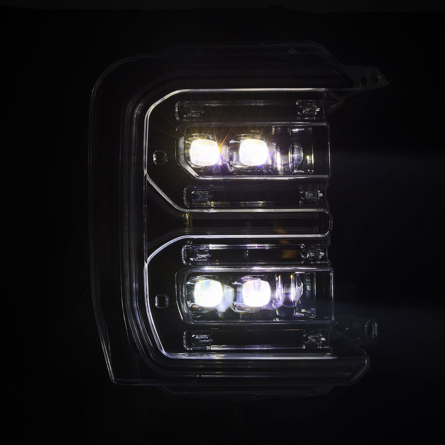 AlphaRex 880894 23-26 Ford F-250 SD NOVA LED Projector Headlights Alpha Black w/Activation Light/Sequential Signal/Switchback
