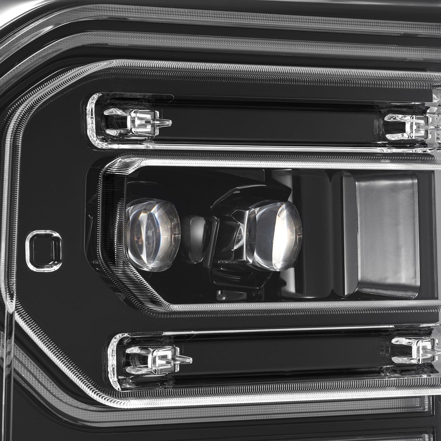AlphaRex 880894 23-26 Ford F-250 SD NOVA LED Projector Headlights Alpha Black w/Activation Light/Sequential Signal/Switchback