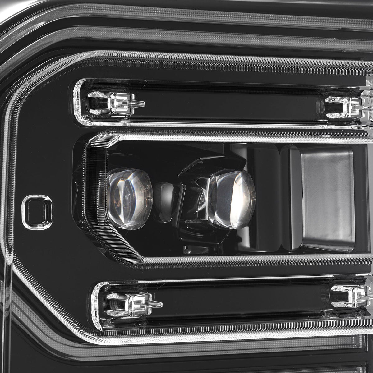 AlphaRex 880894 23-26 Ford F-250 SD NOVA LED Projector Headlights Alpha Black w/Activation Light/Sequential Signal/Switchback