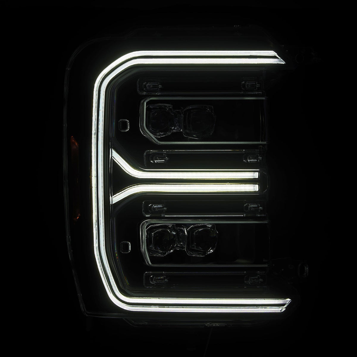 AlphaRex 880895 23-26 Ford F-250 SD NOVA LED Projector Headlights Black w/Activation Light/Sequential Signal/Switchback