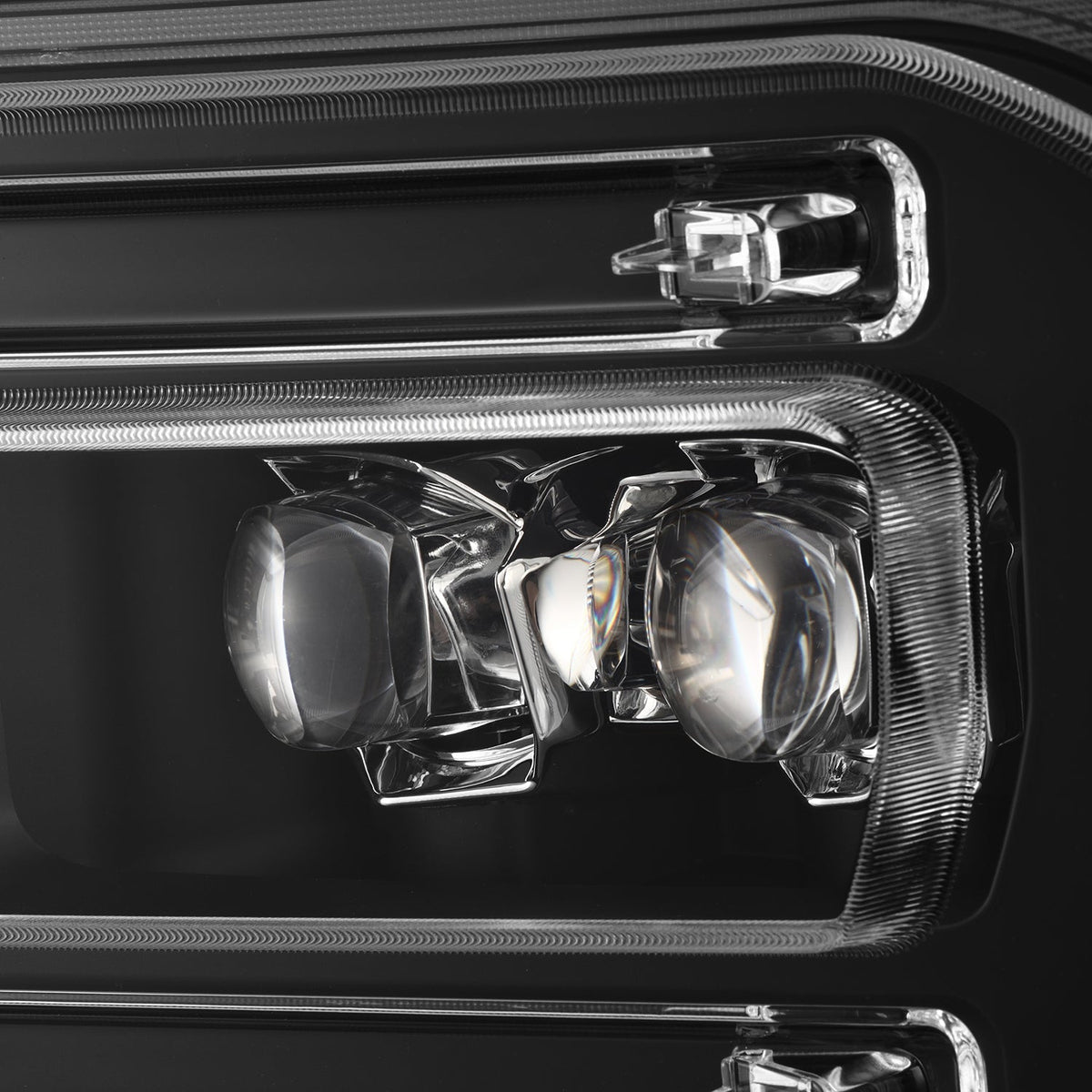 AlphaRex 880895 23-26 Ford F-250 SD NOVA LED Projector Headlights Black w/Activation Light/Sequential Signal/Switchback