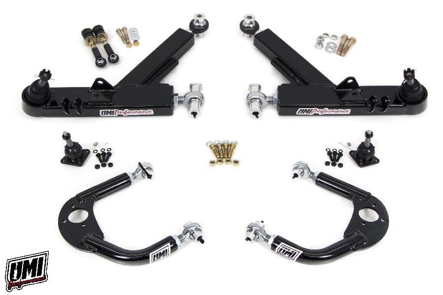 UMI Performance 231410-B A-Arms Double Shear Boxed Lower/Adjustable Upper Black