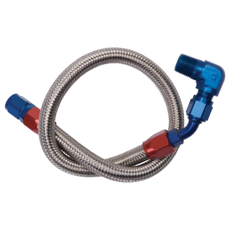 Edelbrock 8124 Fuel Line Braided Stainless for BBC ( Use with 8134 )