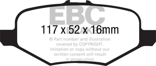 EBC 13+ Ford Explorer 3.5 Twin Turbo 4WD Greenstuff Rear Brake Pads DP61887