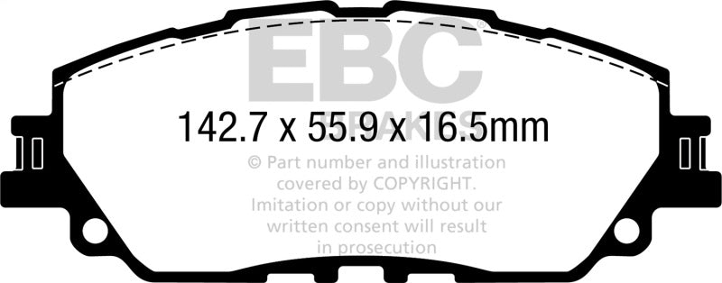 EBC 2019+ Lexus ES300H 2.5L Hybrid Redstuff Front Brake Pads DP32378C