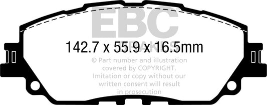 EBC 19+ Lexus ES300H 2.5L Hybrid Ultimax Front Brake Pads UD2076