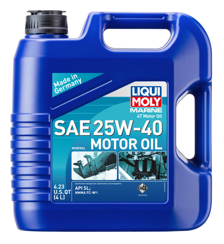 LIQUI MOLY 4L Marine 4T Motor Oil 25W-40 (20548) - Pack of 4