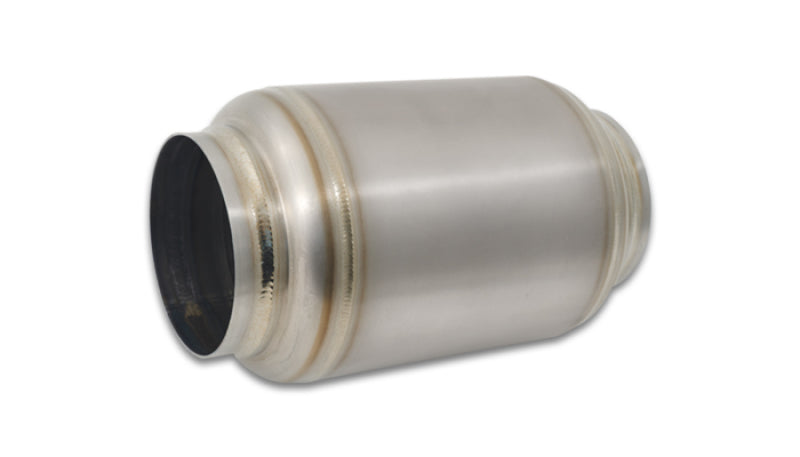 Vibrant Titanium Muffler w/Natural Tip 4in. Inlet/4in. Outlet/5.875in Dia