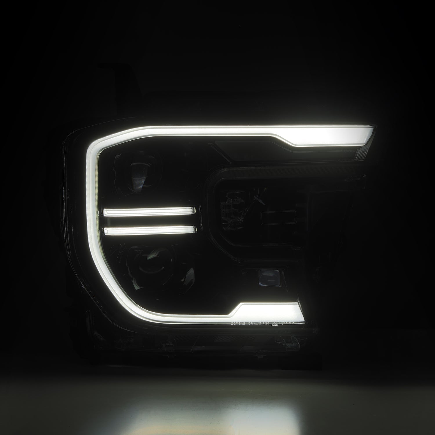 AlphaRex 880902 24-26 Ford Ranger LUXX LED Projector Headlights Alpha Black w/Activation Light/Sequential Signal/Switchback