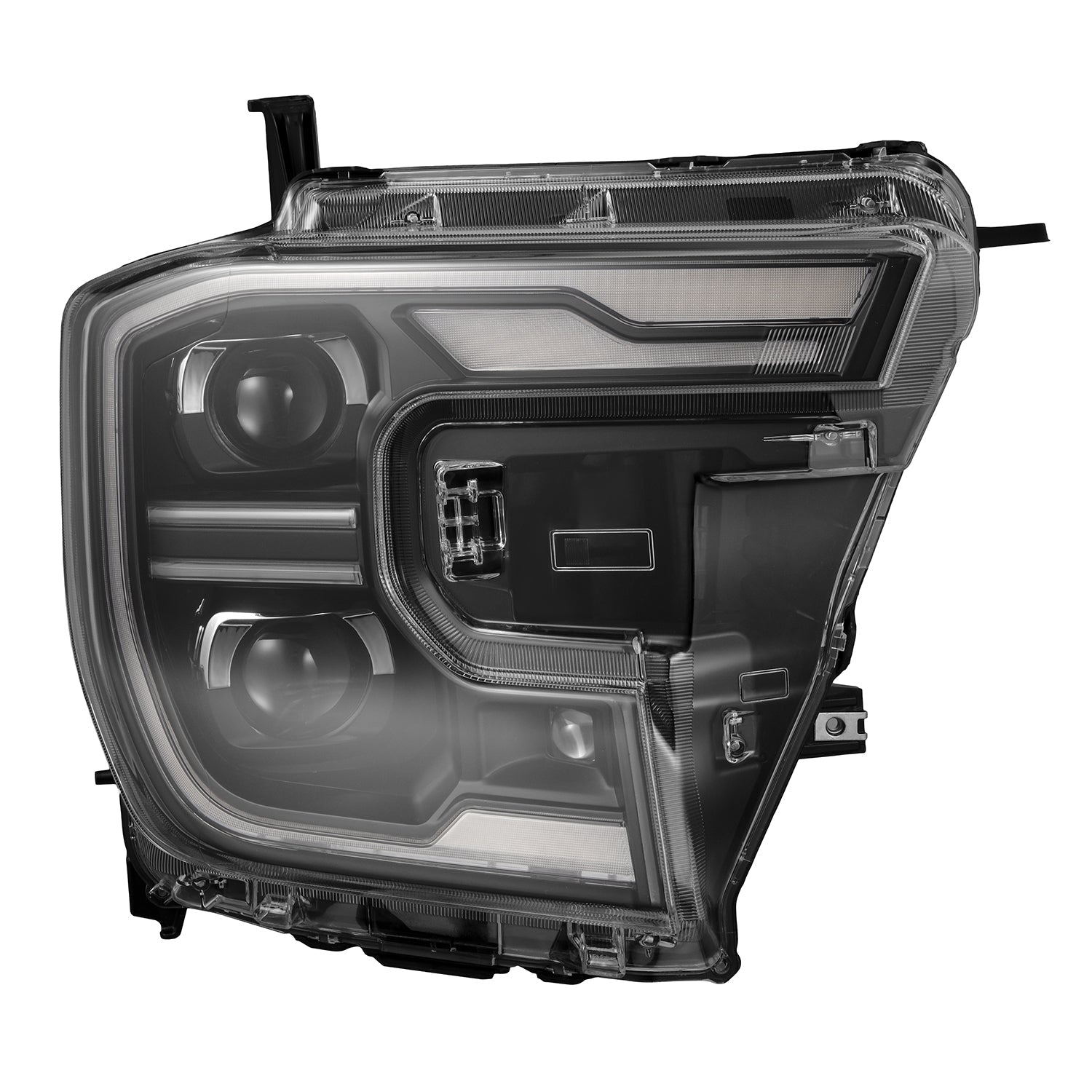 AlphaRex 880903 24-26 Ford Ranger LUXX LED Projector Headlights Black w/Activation Light/Sequential Signal/Switchback