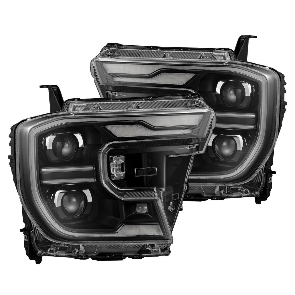 AlphaRex 880903 24-26 Ford Ranger LUXX LED Projector Headlights Black w/Activation Light/Sequential Signal/Switchback