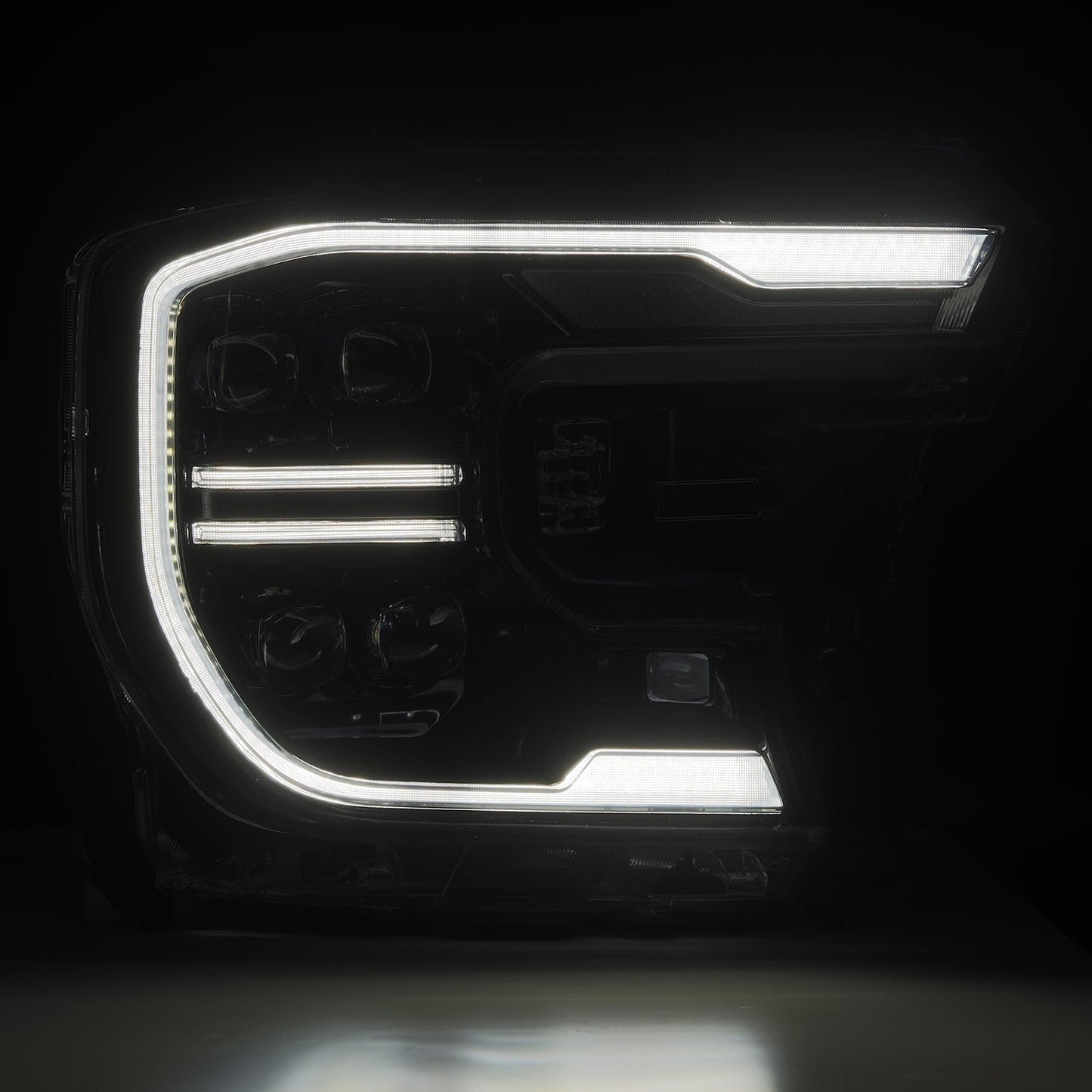 AlphaRex 880892 24-26 Ford Ranger NOVA LED Projector Headlights Alpha Black w/Activation Light/Sequential Signal/Switchback