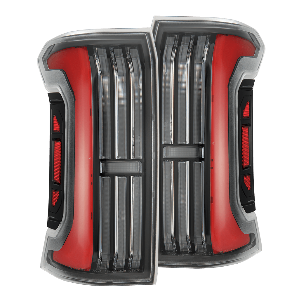 AlphaRex 679010 2024-2025 Toyota Tacoma NOVA-Series LED Prismatic Tail Lights - Black Red