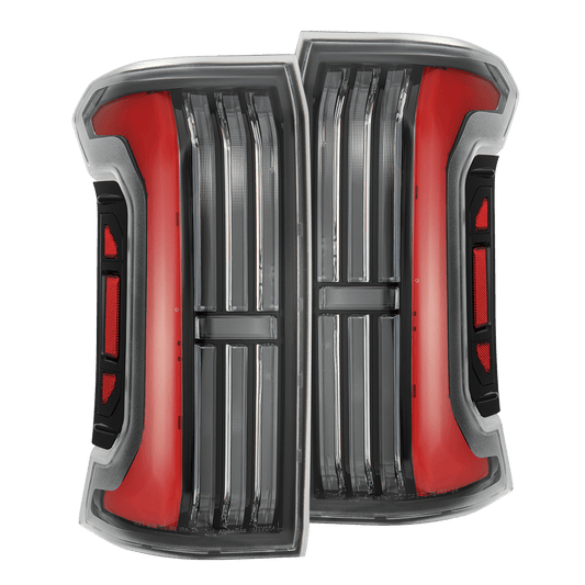 AlphaRex 679010 24-25 Toyota Tacoma NOVA-Series LED Prismatic Tail Lights - Black Red