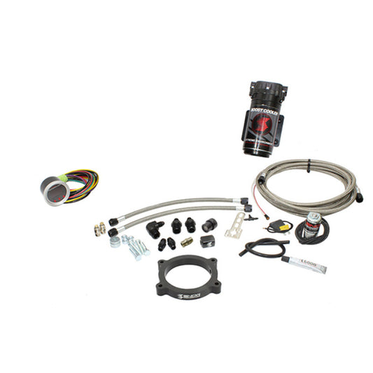 Snow Performance SNO-2161-BRD-T for 2016-2017 Camaro Stage 2 Bst Cooler Forced Induction Water Injection Kit (SS Brded Line/4AN) without Tank