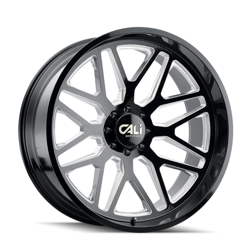 Cali Off-Road Invader 9115 22x12 8x165.1 -51mm Gloss Black Milled Wheel 9115-22281BM