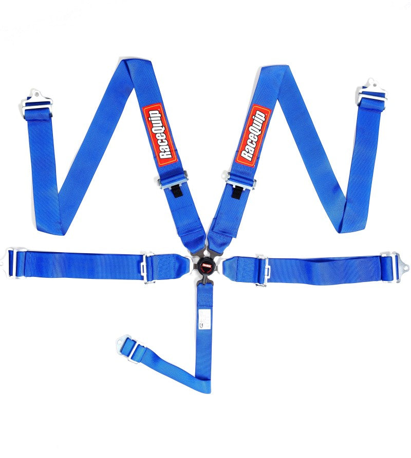 RaceQuip 741021 Blue SFI Camlock 5-Point Pull-Down Lap Seat Belt