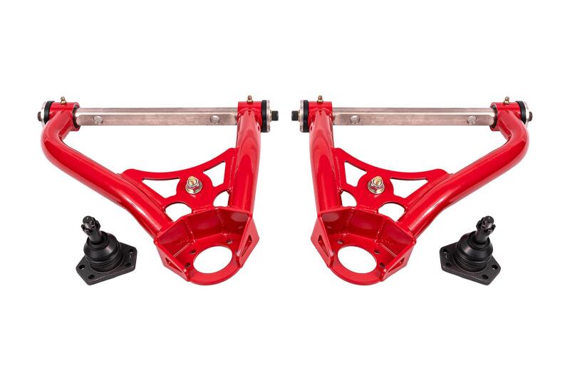BMR 68-74 Chevrolet Nova Non-Adj. Upper A-Arms with STD. Ball Joint (Delrin) - Red
