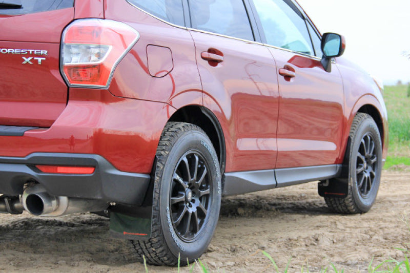 Rally Armor UR Mud Flaps - 2014-2018 Subaru Forester - Black/Grey Logo - #MF28-UR-BLK/GRY
