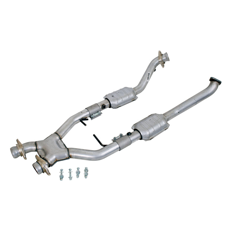 BBK Performance 1618 High Flow X-Pipe with Catalytic Converters (2-1/2 in) for 1996-1998 Ford Mustang Cobra 4.6L