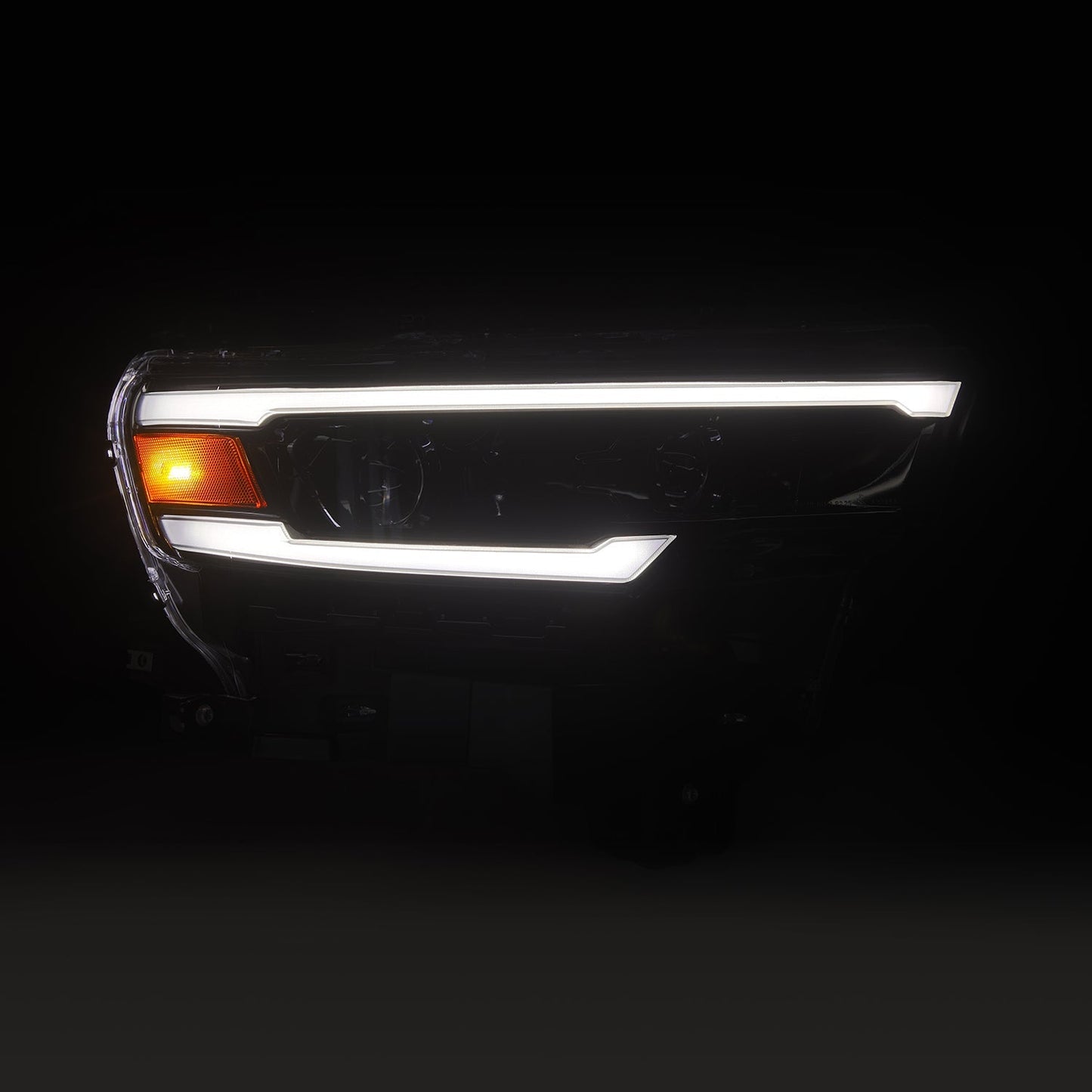 AlphaRex 880906 25-26 Dodge Ram 1500 Luxx LED Projector Headlights -Alpha Black w/Activation Light/Sequential Signal/Switchback